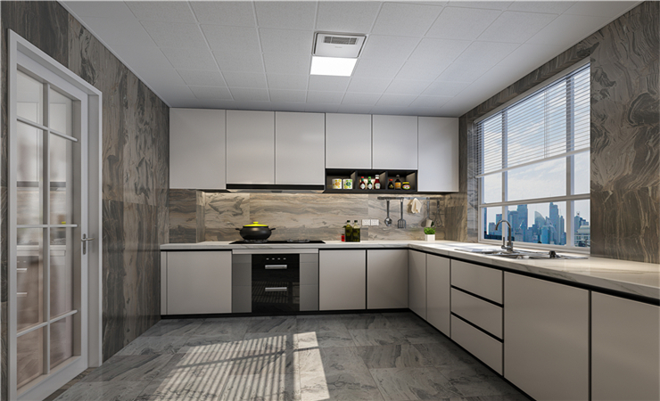 讓我們看一下這幾種廚房吊頂設計效果圖。盡管樣式不同,但它們的顏值是相當?shù)母摺? alt=